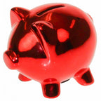 spaarvarken 11 x 8,5 cm keramiek rood