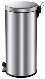 pedaalemmer 30 liter rond staal chroom
