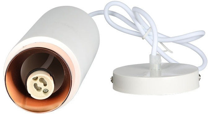 hanglamp VT-864 GU10 120 x 8 cm IP20 gips wit/roségoud