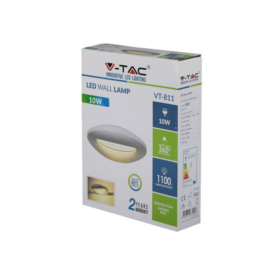 wandlamp VT-811 led 4000K 300 x 215 mm aluminium wit