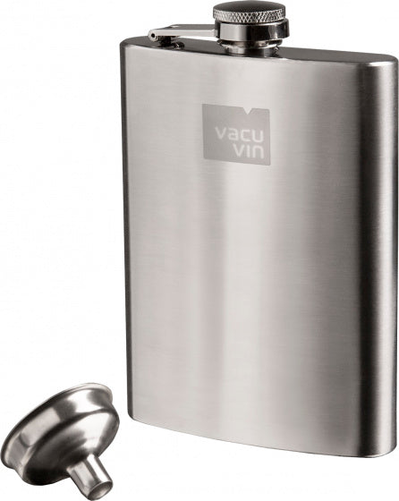 Vacu vin heupfles rvs | 2 stuks