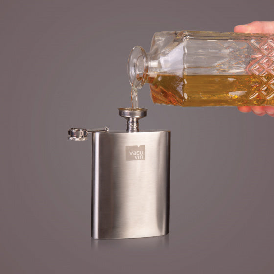 Vacu vin heupfles rvs | 2 stuks