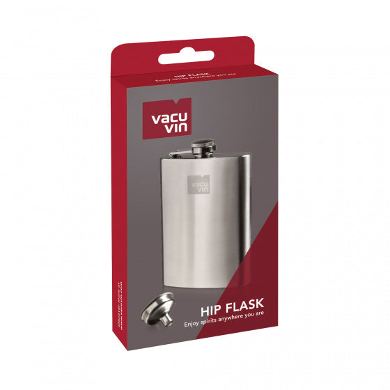 Vacu vin heupfles rvs | 2 stuks