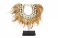 verenketting op standaard 30x6x34 cm bruin/wit
