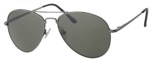 zonnebril heren cat. 3 zilver met groene lens