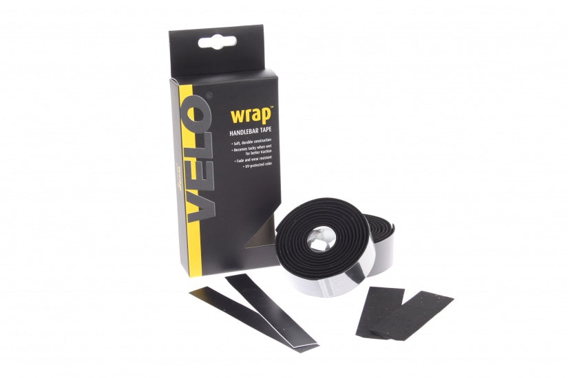 Velo stuurlint kurk - 4 tapes (160cm 8.5cm) - zwart
