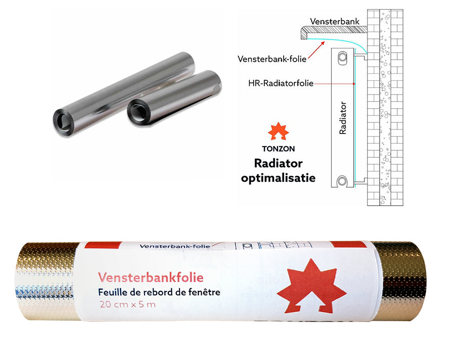Tonzon vensterbankfolie - wit zilver - 30cm x 5m