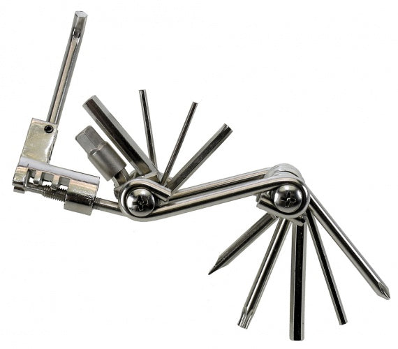 Ventura Multitool 11 functies 7,5 cm zilver