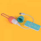 vibrator The Geek Viktor 14 cm siliconen roze/groen