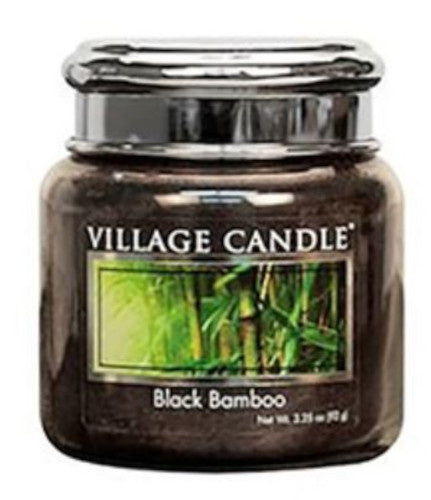 geurkaars Black Bamboo 6,5 x 7 cm wax zwart