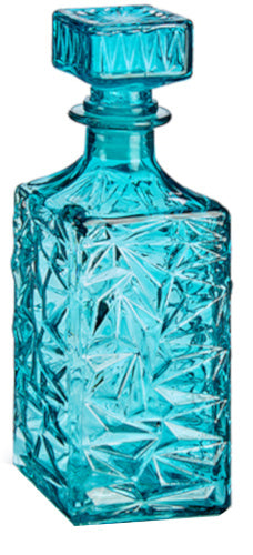 decanteerkaraf Whisky 8 x 15 cm 1 liter turquoise