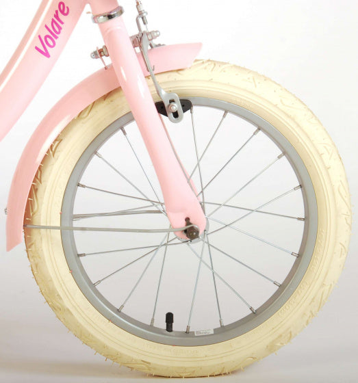 volare ashley kinderfiets - meisjes - 16 inch - roze - 95% afgemonteerd