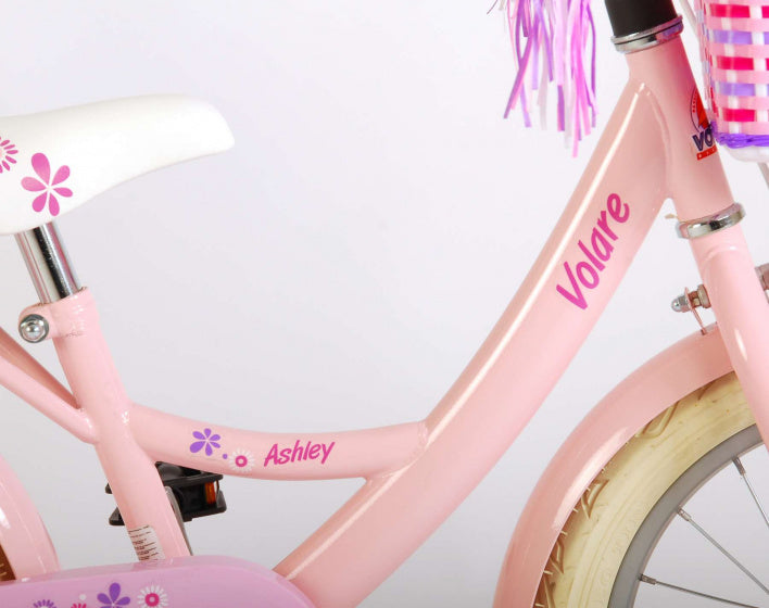 volare ashley kinderfiets - meisjes - 16 inch - roze - 95% afgemonteerd