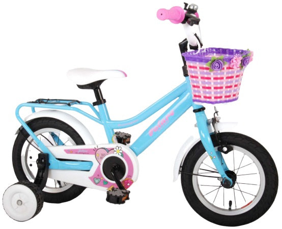brilliant 12 inch 21,5 cm meisjes terugtraprem lichtblauw wit