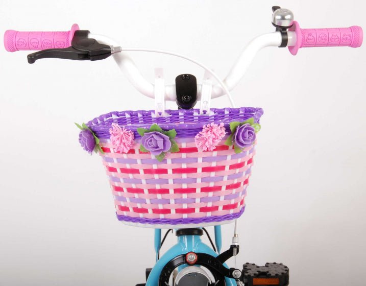 brilliant 12 inch 21,5 cm meisjes terugtraprem lichtblauw wit