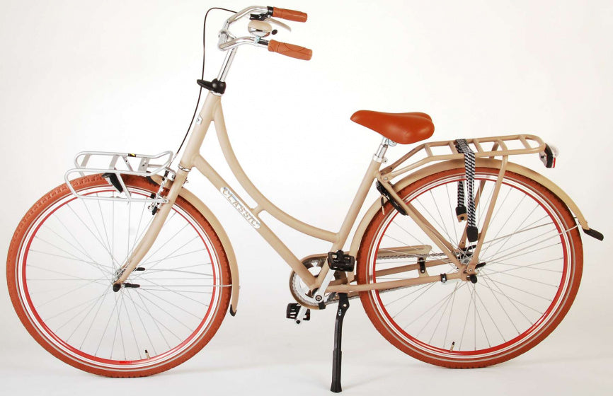 Volare Oma Classic Meisjesfiets - Tiener - 45 cm - lage zadelstand - Mat Zand