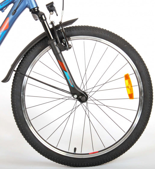 cross 24 inch 31,75 cm jongens 6v v-brakes donkerblauw/oranje