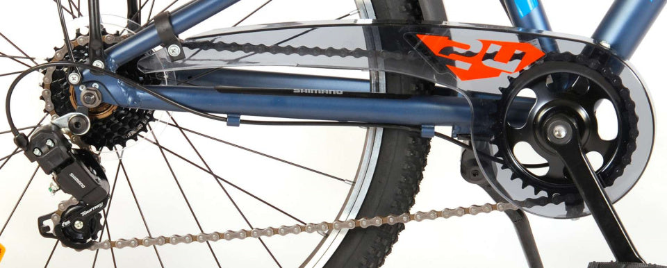 cross 24 inch 31,75 cm jongens 6v v-brakes donkerblauw/oranje