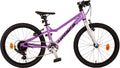 volare dynamic kinderfiets - meisjes - 24 inch - paars - 2 handremmen - 8 versnellingen - prime collection