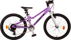 volare dynamic kinderfiets - meisjes - 24 inch - paars - 2 handremmen - 8 versnellingen - prime collection