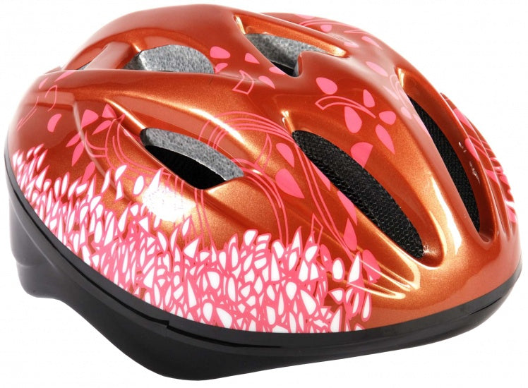 fietshelm deluxe kind brons roze maat 51/55 cm
