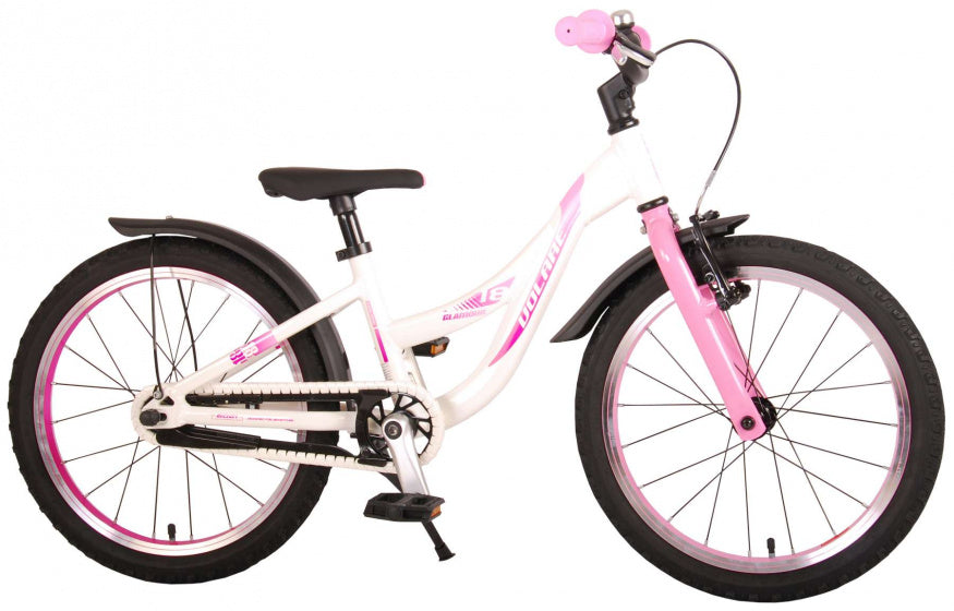 Volare Glamour Kinderfiets - Meisjes - 18 inch - Parelmoer Roze - Prime Collection