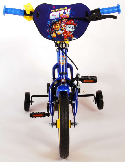 paw patrol kinderfiets - jongens - 12 inch - blauw geel - doortrapper