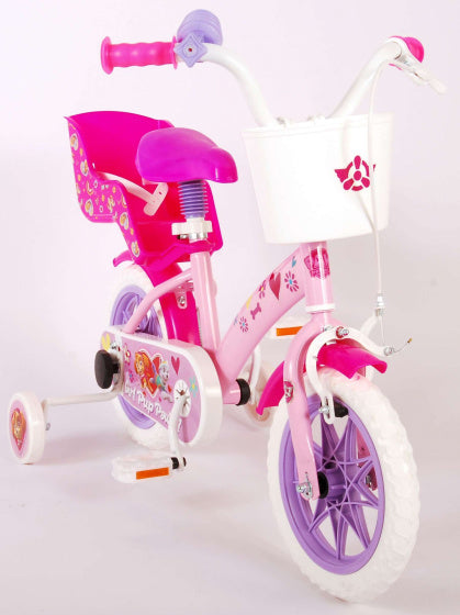 paw patrol kinderfiets - meiden - 12 inch - roze - doortrapper