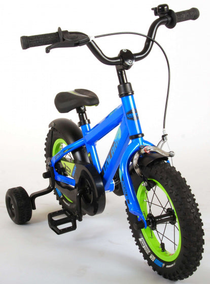 rocky 12 inch 21,5 cm jongens terugtraprem blauw/groen