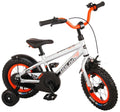 rocky 12 inch 21,5 cm jongens terugtraprem zilver oranje