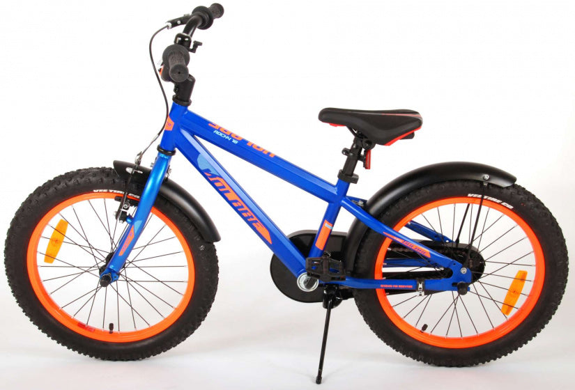 rocky 18 inch 26 cm jongens terugtraprem blauw/oranje