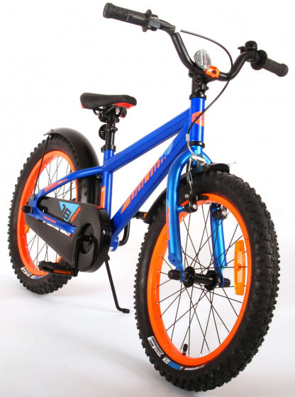 rocky 18 inch 26 cm jongens terugtraprem blauw/oranje