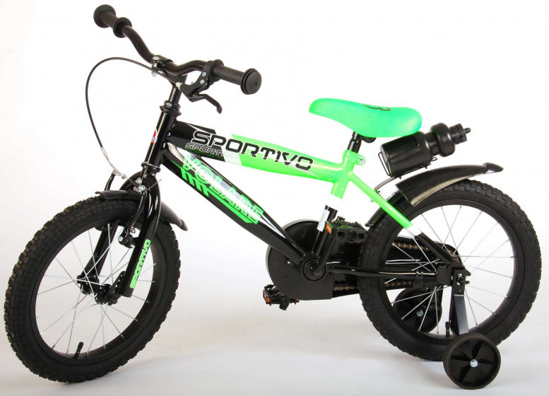 Volare Sportivo Kinderfiets Jongens 16 inch Neon Groen Zwart 95% afgemonteerd
