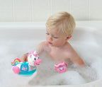 waterpret Eenhoorn junior 42,3 cm wit/roze/blauw