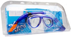 Waimea duikbril met snorkel - volwassenen - blauw - lens gehard glas