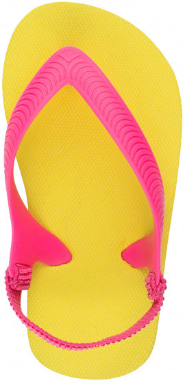 teenslippers Acapulco junior PVC geel/roze maat 24