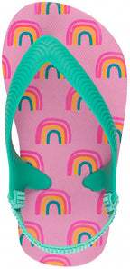 teenslippers Acapulco junior PVC roze/groen maat 25