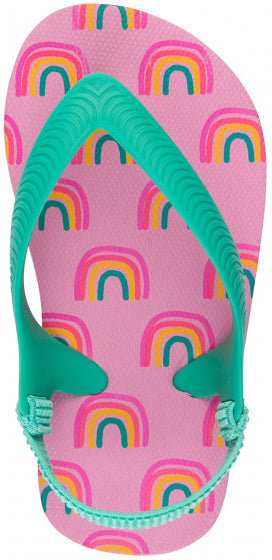 teenslippers Acapulco junior PVC roze/groen maat 25