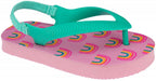 teenslippers Acapulco junior PVC roze/groen maat 25