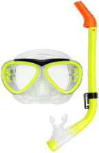 Waimea duikbril met snorkel - kinderen - geel - waterafvoerventiel