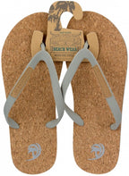 teenslippers Cork heren bruin/grijs maat 41