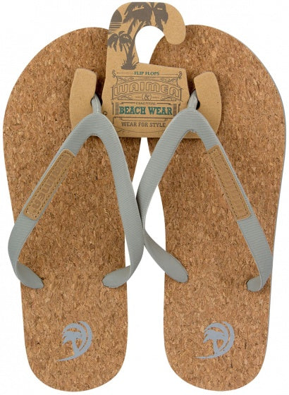 teenslippers Cork heren bruin/grijs maat 41