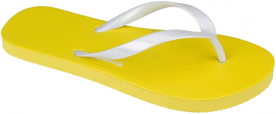 teenslippers Mambo Beach meisjes geel/wit maat 35