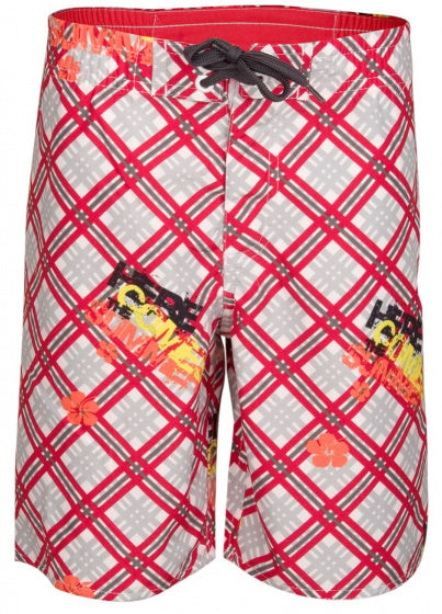 Waimea Zwembroek jongens polyester grijs/rood maat 152