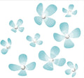 3D-muurstickers Flower PVC blauw 18-delig