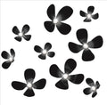3D-muurstickers Flower PVC zwart 18-delig