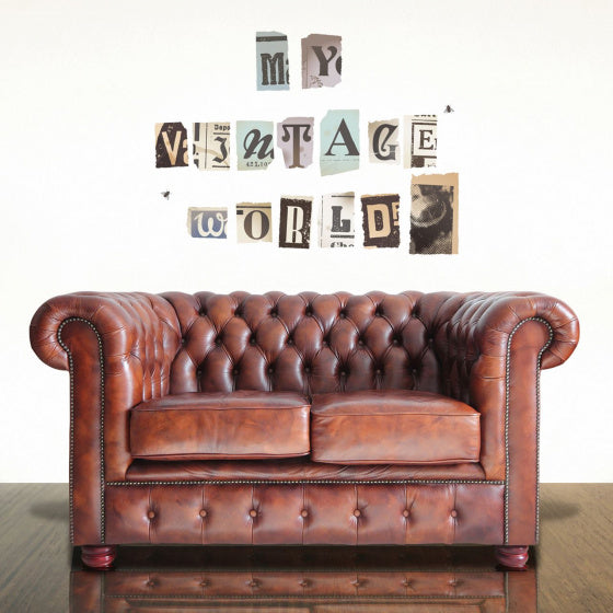 decoratiesticker krantenknipsel 60 x 30 cm PVC 6-delig