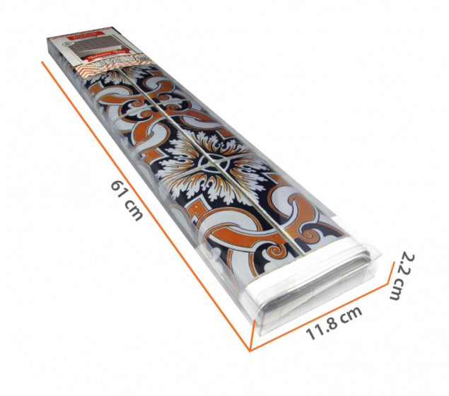 decoratiesticker talavera tegels 108x108 cm PVC blauw/bruin