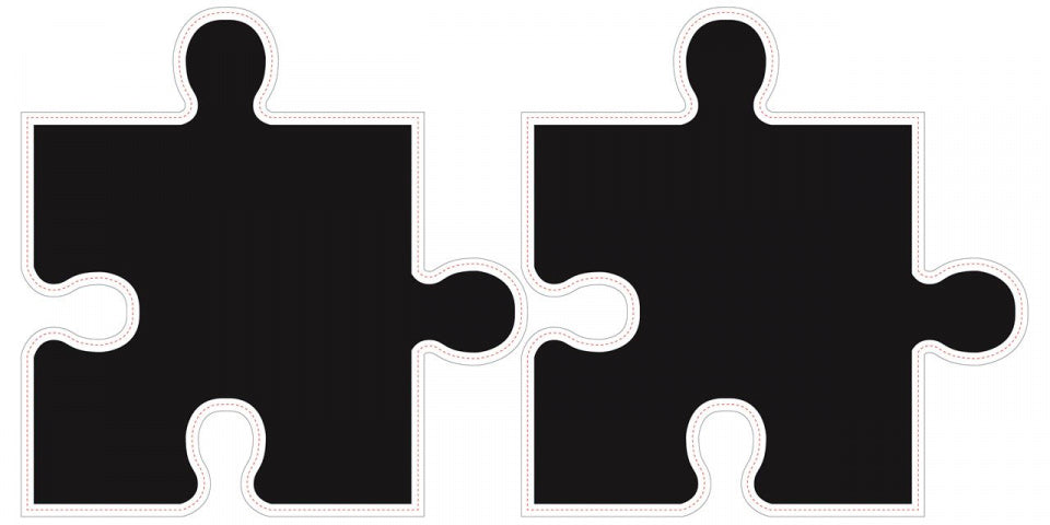 Krijtbord Decoratie Sticker Puzzel