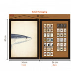 muursticker Haai 40 x 90 cm PVC geel/zwart 3-delig